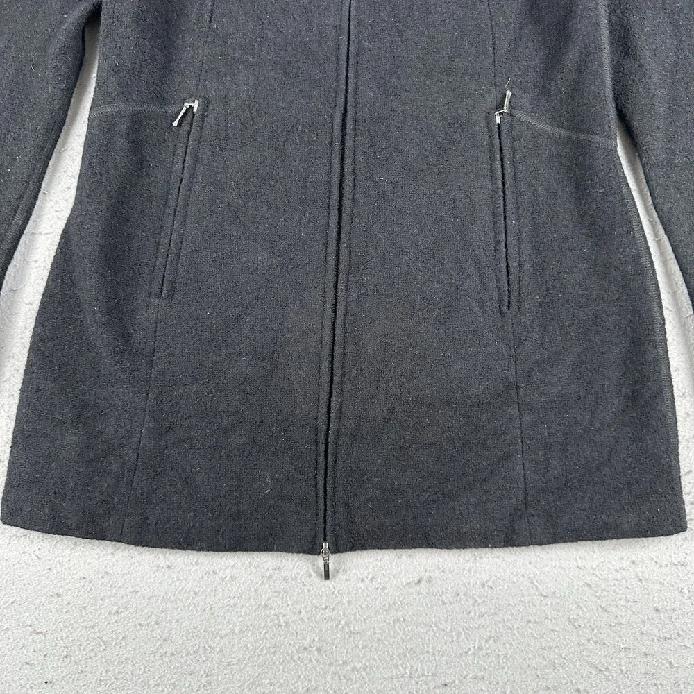 Ibex Jacket Womens Small Black BACKBAY Zque Merino Wool Tunic Full Zip Mock Neck
